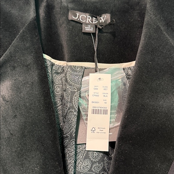 J. Crew Madelyn Blazer in Black Velvet - Picture 5 of 8